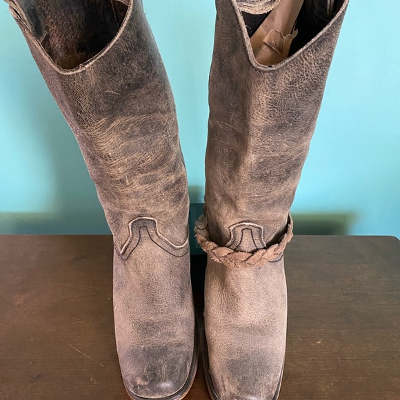 Distressed Leather Boots - Picture 2 of 6